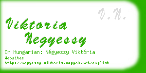 viktoria negyessy business card